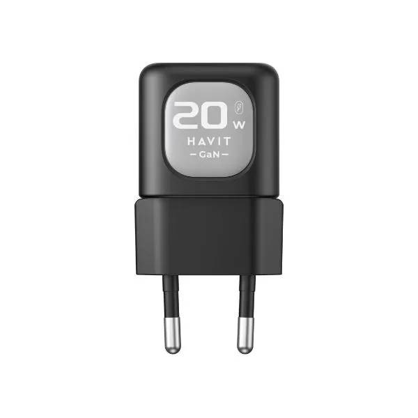 Havit Mobile series-USB charger 20W UC220 UK - Black & Grey