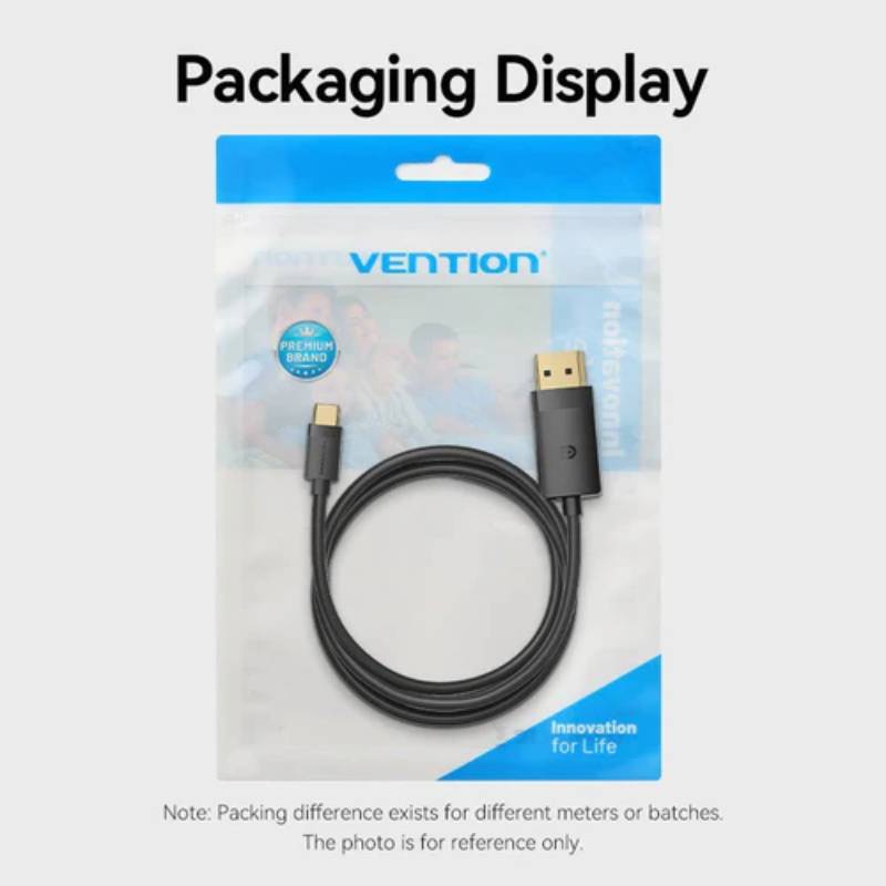 Vention USB-C to DP 4K HD Cable 2M - Black