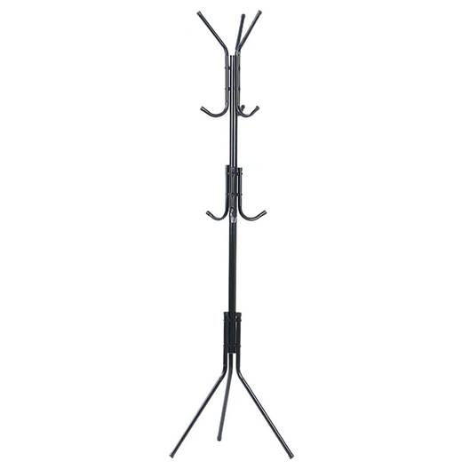 Garment Rack Stand Multi Hook Clothes And Bag Organizer, 9 Hook - Black