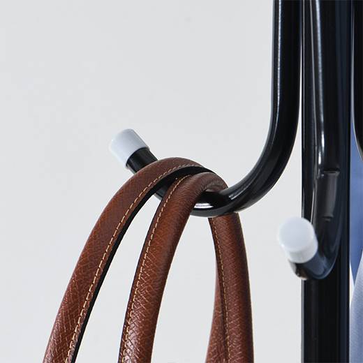 Garment Rack Stand Multi Hook Clothes And Bag Organizer, 9 Hook - Black