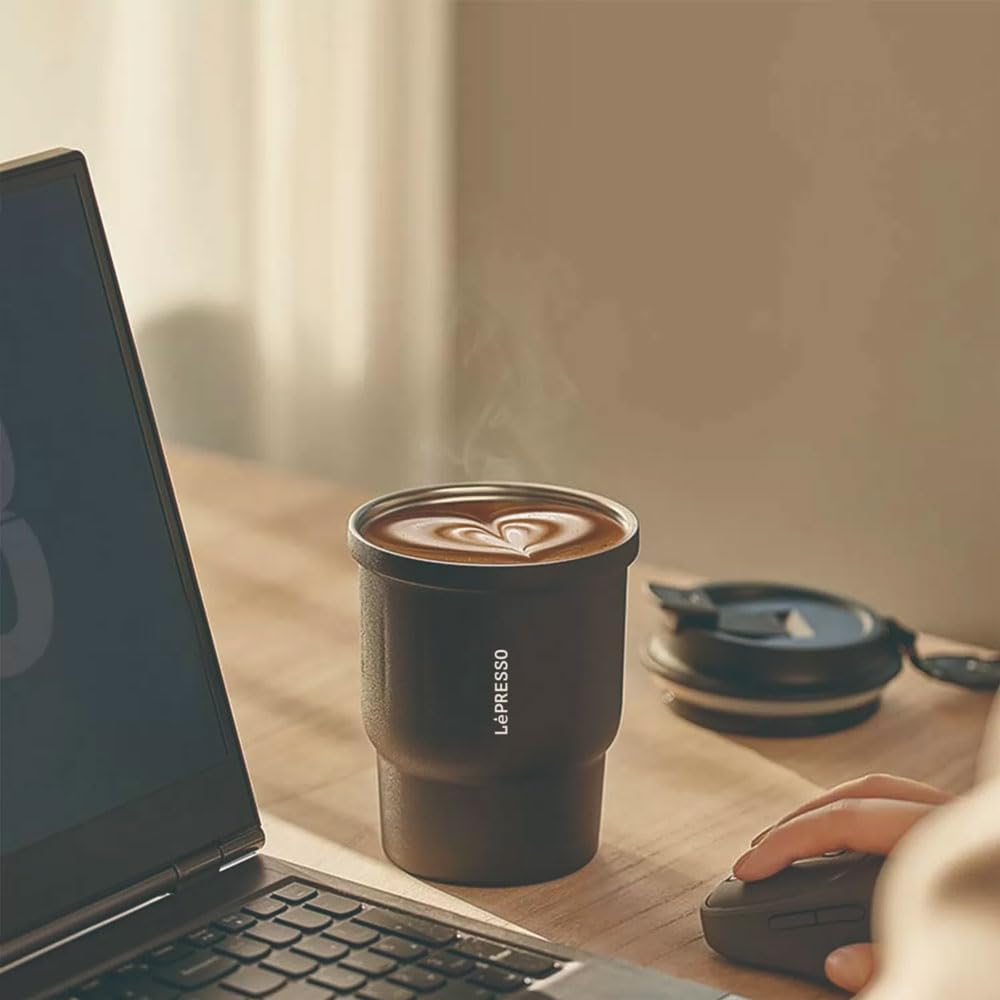 EQURA Urban Series Stainless Steel Coffee Mug 450ml - Black
