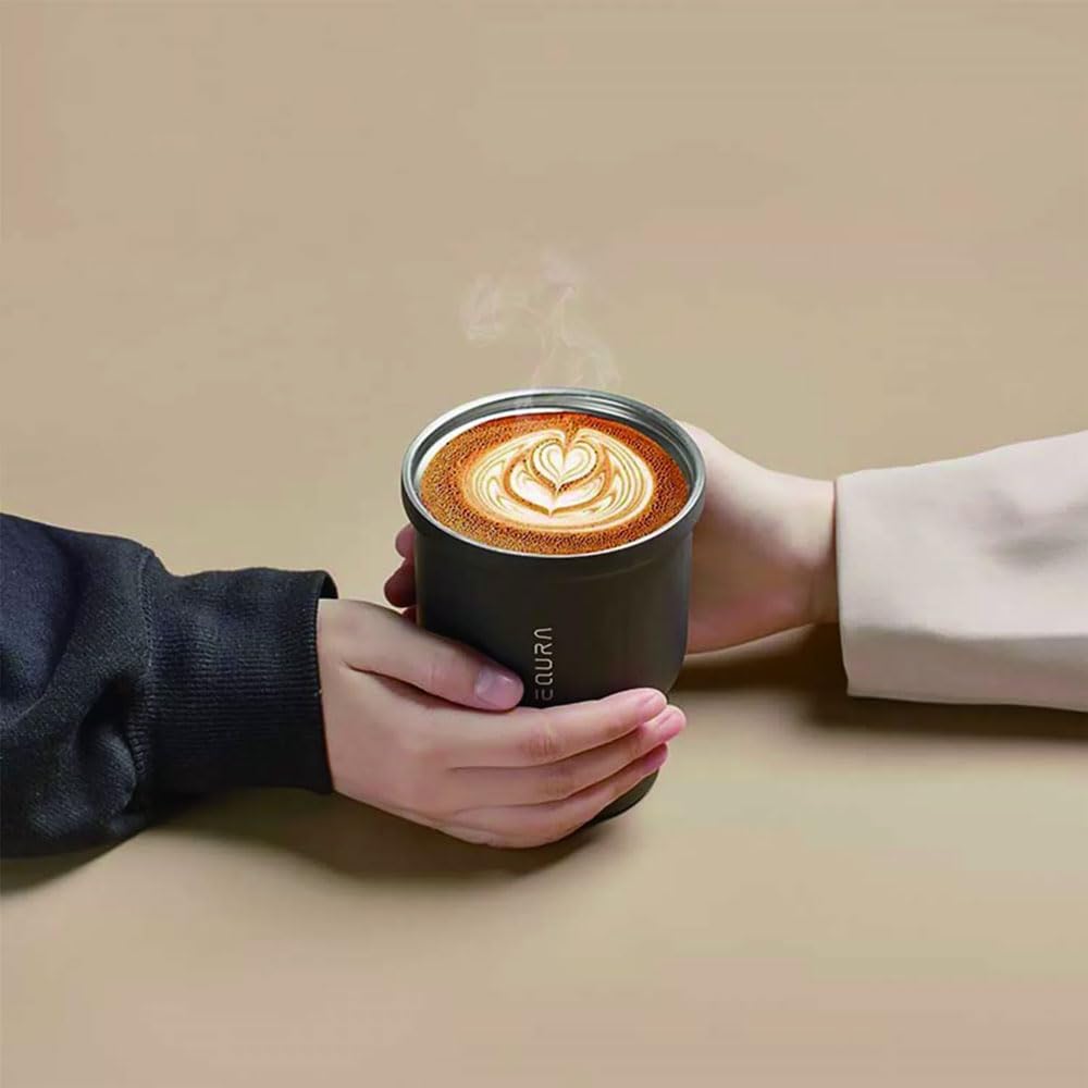EQURA Urban Series Stainless Steel Coffee Mug 450ml - Black