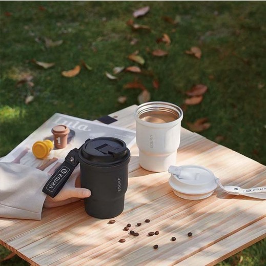 EQURA Urban Series Stainless Steel Coffee Mug 450ml - Black