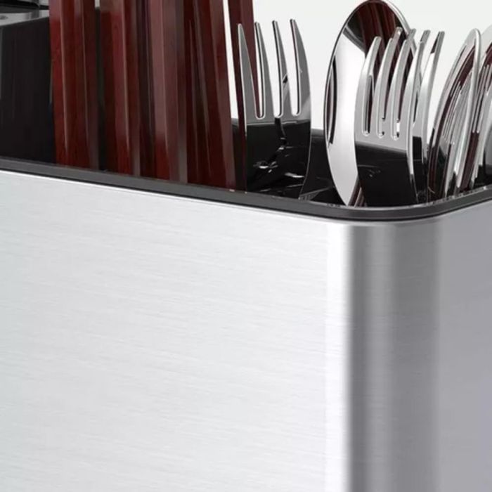 Multifunctional Tool Holder & Cutlery Stand for Kitchen - Stainless Steel