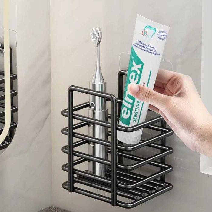 Bathroom Metal Corner Rack 4 Piece Set - Black