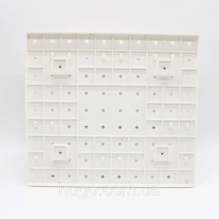 Wall Organizer for Kitchen and Bathroom with Hooks - White