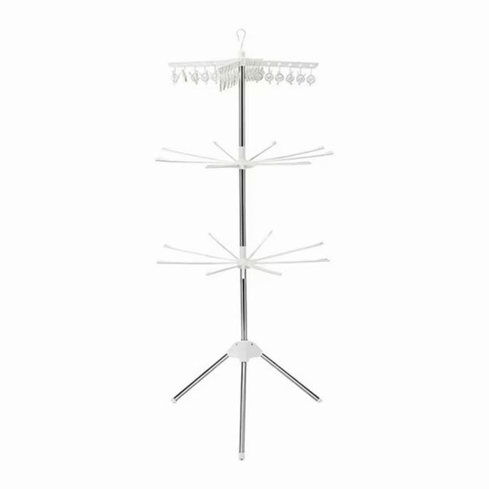Foldable Vertical Laundry Dryer 3 Levels 170 cm - Silver