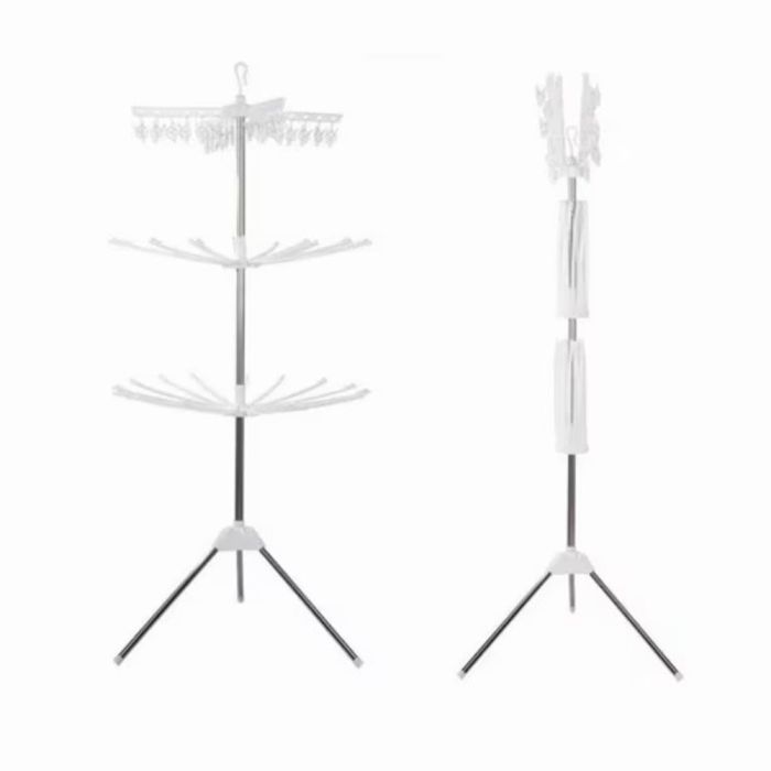 Foldable Vertical Laundry Dryer 3 Levels 170 cm - Silver