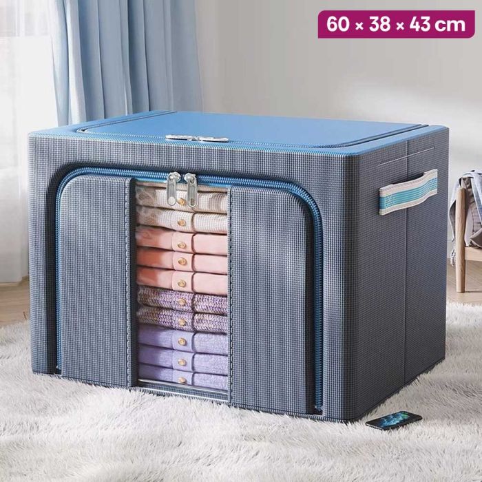 Foldable Storage Box 60×38×43 cm - Grey