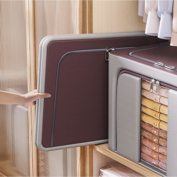 Foldable Storage Box 60×38×43 cm - Grey