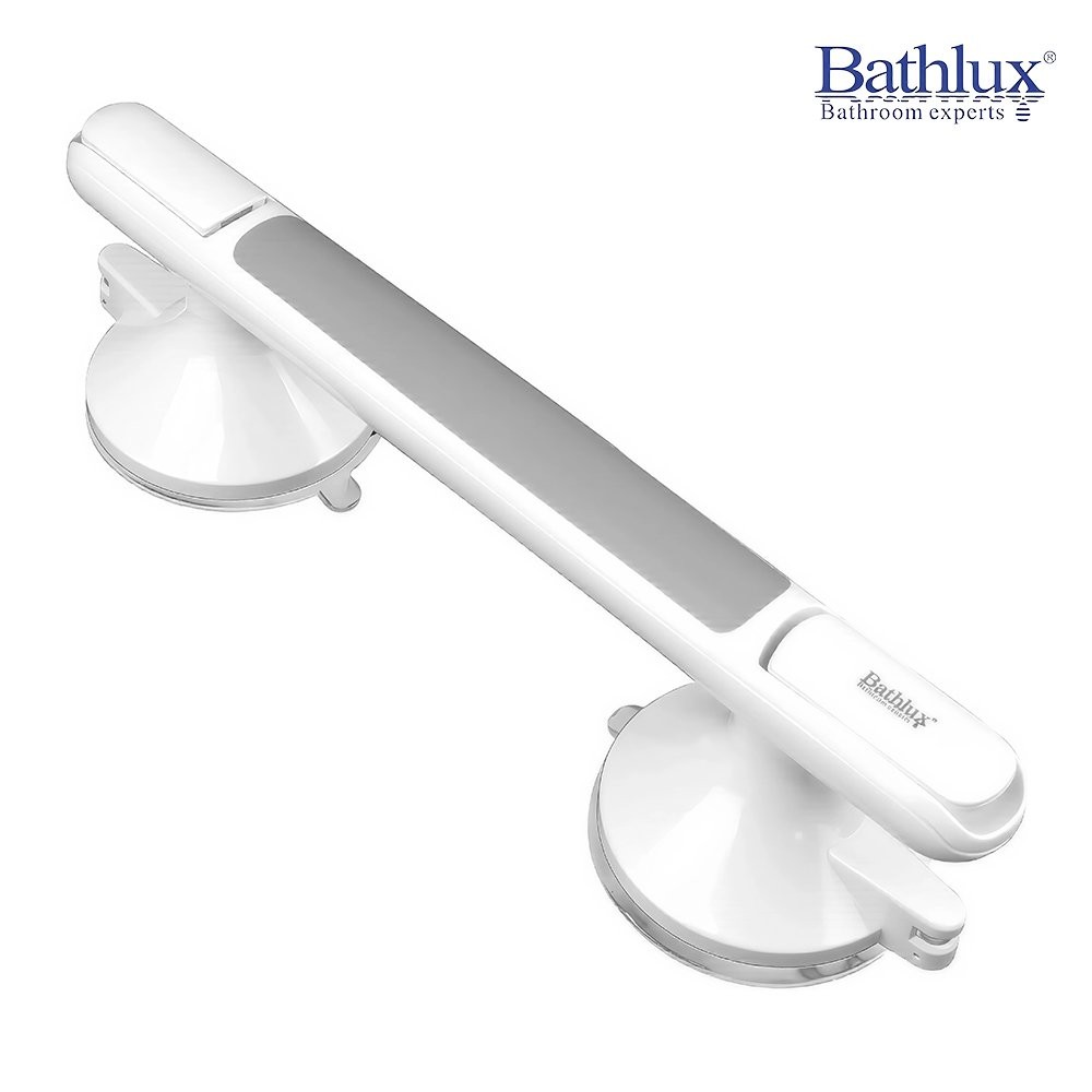 Bathlux Bathroom Armrests with Suction Cups - White