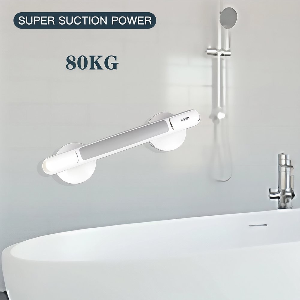 Bathlux Bathroom Armrests with Suction Cups - White