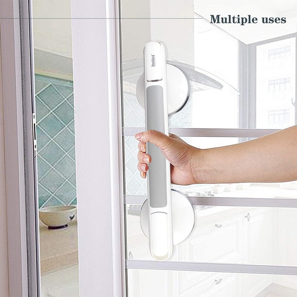 Bathlux Bathroom Armrests with Suction Cups - White