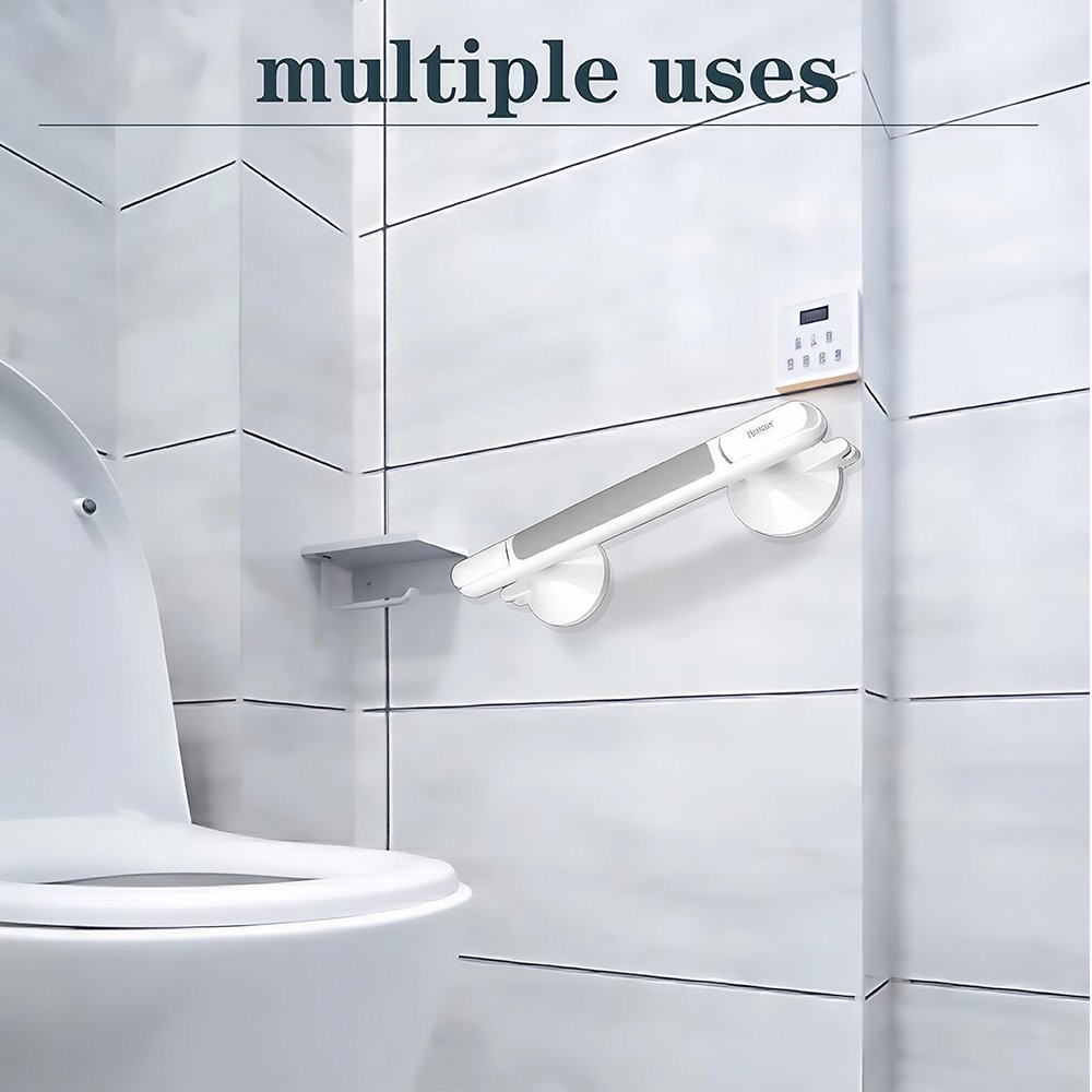 Bathlux Bathroom Armrests with Suction Cups - White