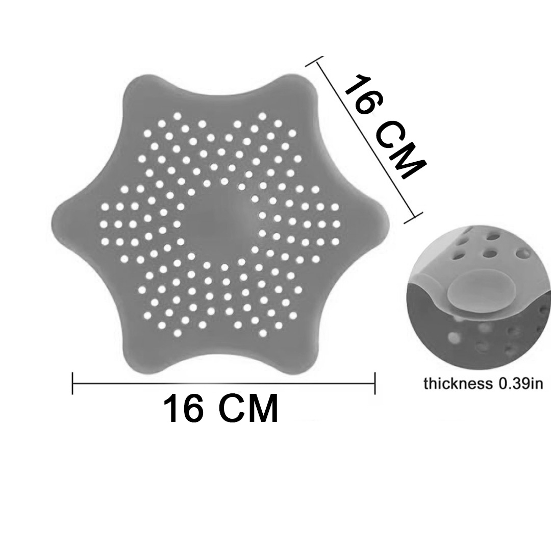 Bathlux 3Pcs Silicone Bathroom Drain Strainer Assorted Colour