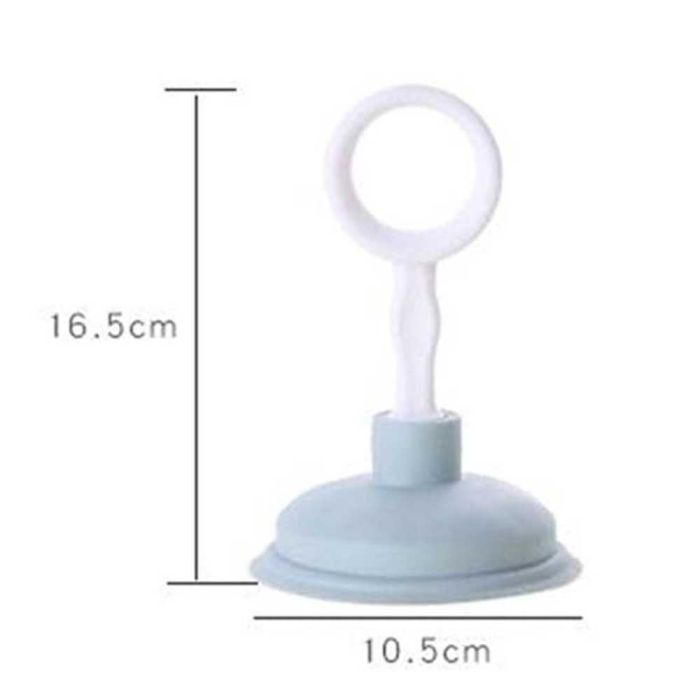 Powerful Suction Toilet Plunger - White & Blue