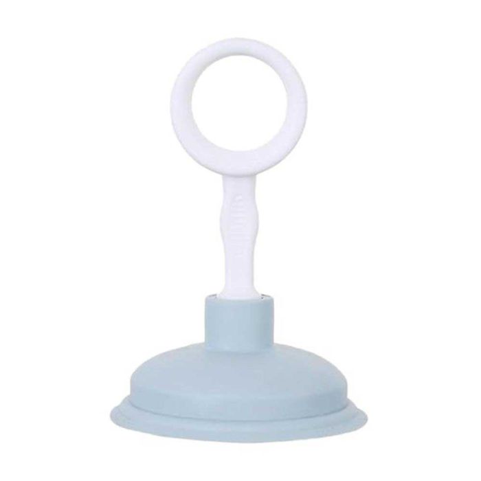 Powerful Suction Toilet Plunger - White & Blue