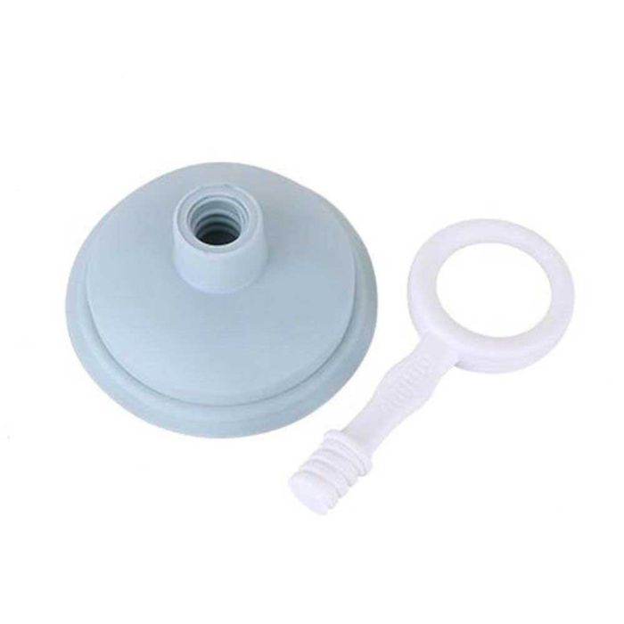 Powerful Suction Toilet Plunger - White & Blue