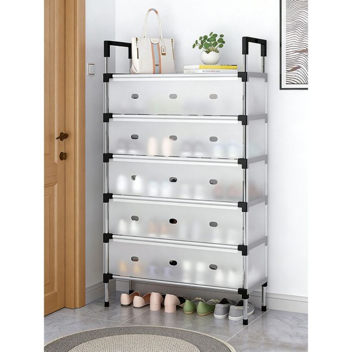 Steel Shoe Rack with Cover - 6 Tier