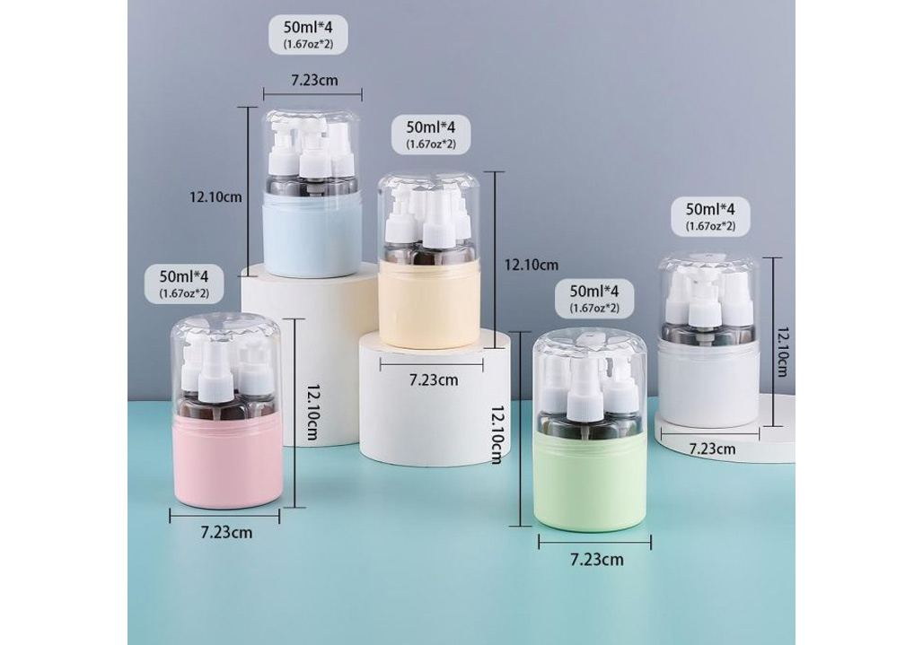 4-in-1 Travel Bottle Set, Assorted Color