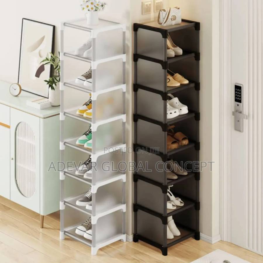 Shoes Rack 7 Layers, 27x26x105cm - White