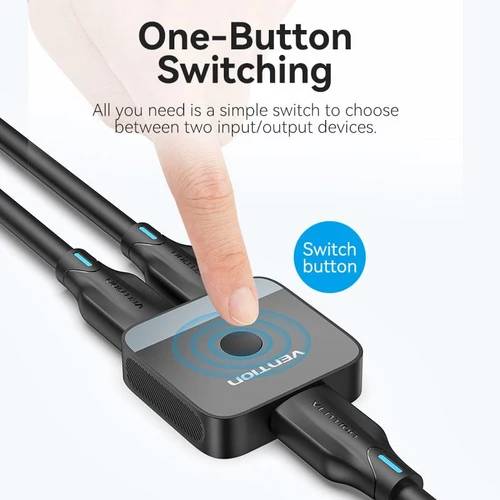 Vention 2-Port HDMI&trade; Bi-Direction 4K Switcher ABS Type - Black