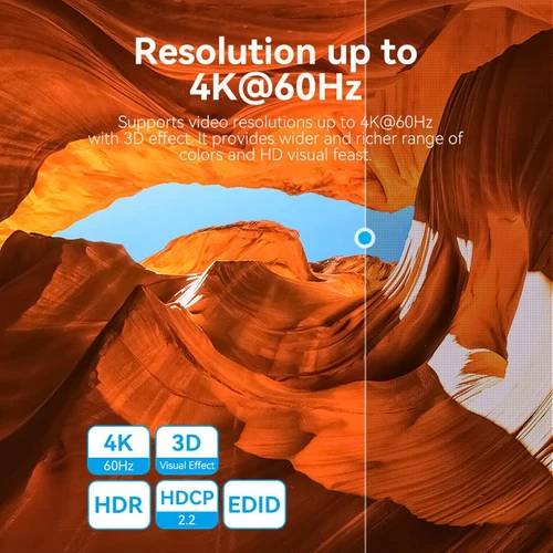 Vention 2-Port HDMI&trade; Bi-Direction 4K Switcher ABS Type - Black