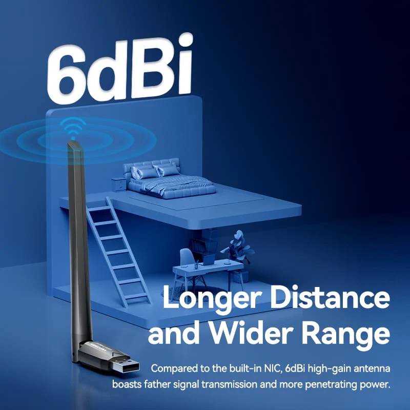 Vention AC650 USB Wi-Fi Dual Band Network Adapter - Black