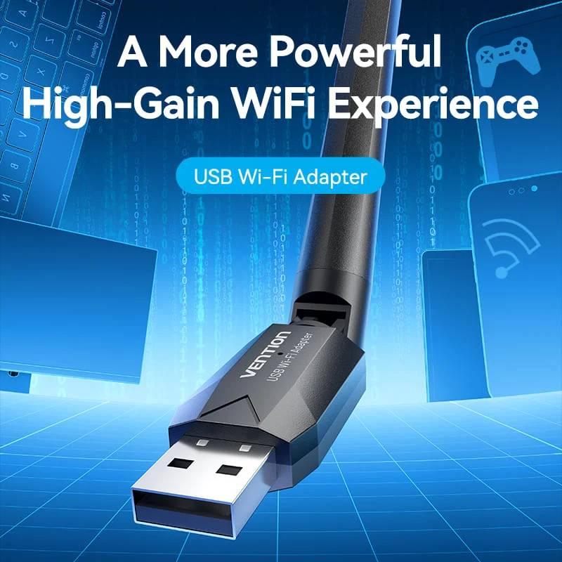 Vention AC650 USB Wi-Fi Dual Band Network Adapter - Black