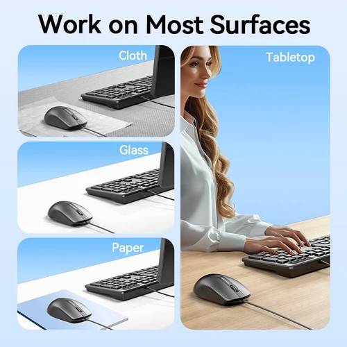 Vention 3-Button USB Wired Computer Mouse 1.5M - Black
