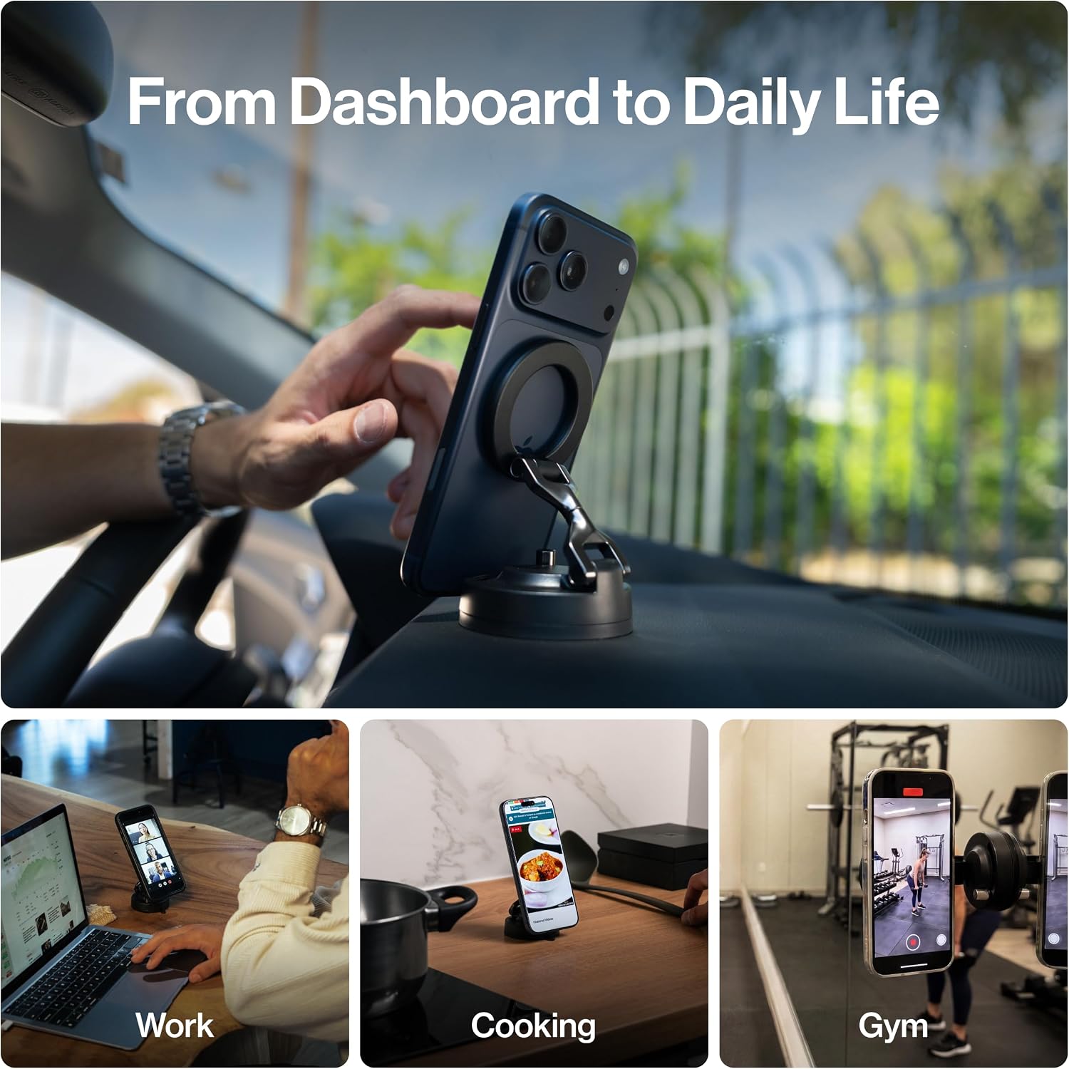 Statik HyperMount (Gen 3) Magnetic Phone Holder, for iPhone and Android - Black