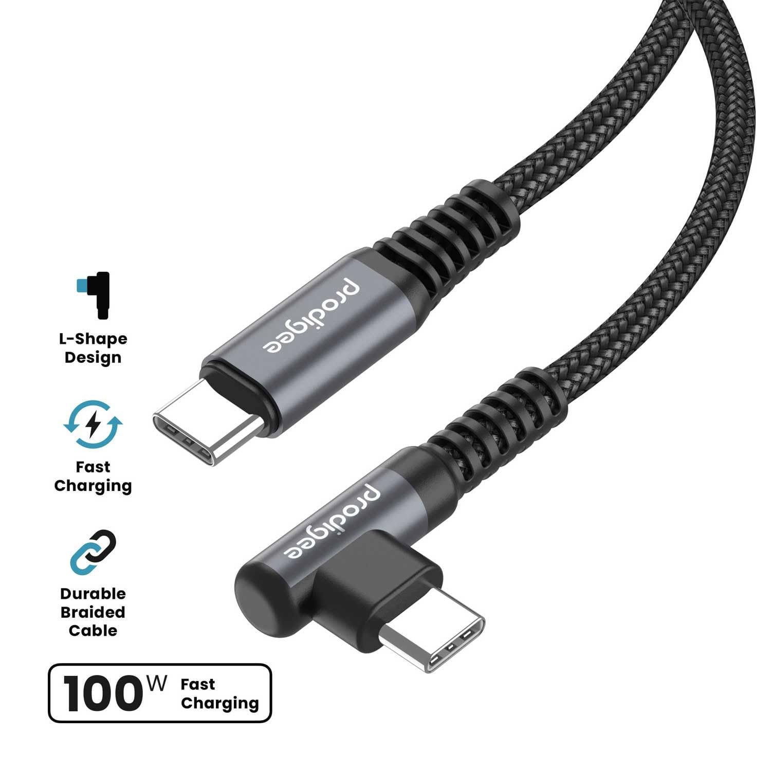 Prodigee Energee Gamer Cable C to C 100W - Black