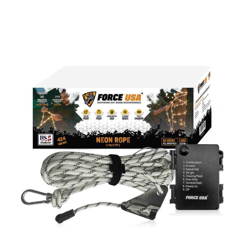 Force USA Neon Rope Light 7m / 23ft – 40 Hours Full Brightness