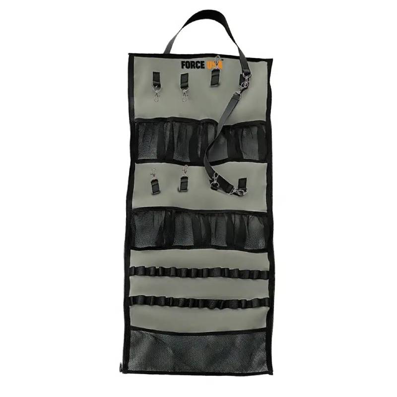 Force USA Hanging Organizer Storage, Wall-Mounted Design - Black & Grey