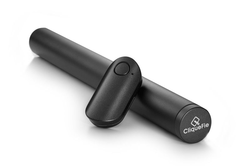 Cliquefie Glitter Portable Selfie Stick - Black