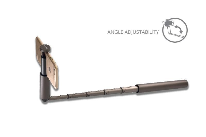 Cliquefie Glitter Portable Selfie Stick - Black