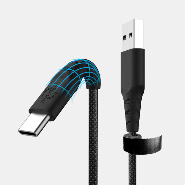 Itskins Hybrid Cable 60W USB-A to USB-C 2.0M - Black