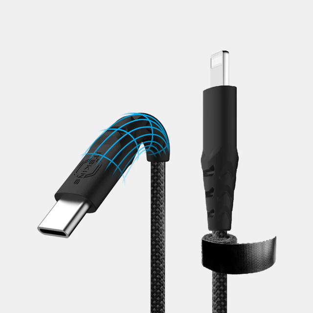 Itskins Hybrid Cable 27W USB-C to Lightning 2.0M - Black
