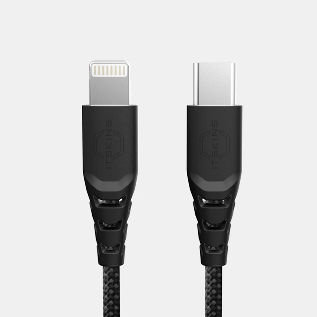 Itskins Hybrid Cable 27W USB-C to Lightning 2.0M - Black