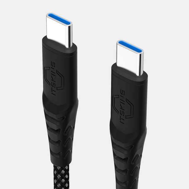 Itskins Hybrid Braided Cable 100W USB-C to USB-C 1.5M - Black
