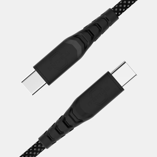 Itskins Hybrid Braided Cable 100W USB-C to USB-C 1.5M - Black