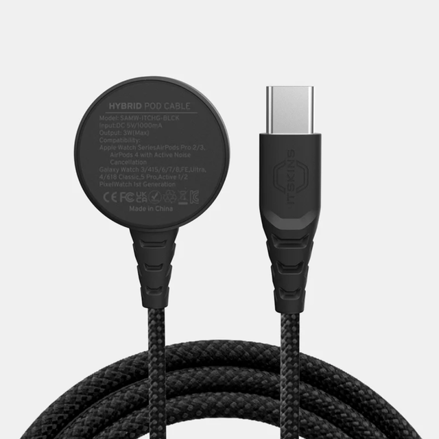 Itskins Hybrid Magnetic POD Cable to USB-C - Black