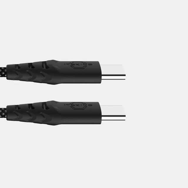 Itskins Hybrid Braided Cable 100W USB-C to USB-C 1.5M - Black & Magnetic