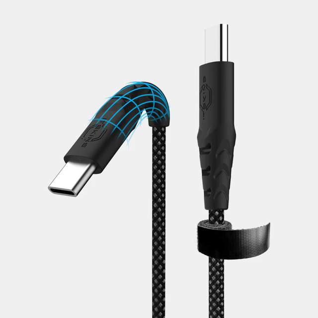 Itskins Hybrid Braided Cable 100W USB-C to USB-C 1.5M - Black & Magnetic