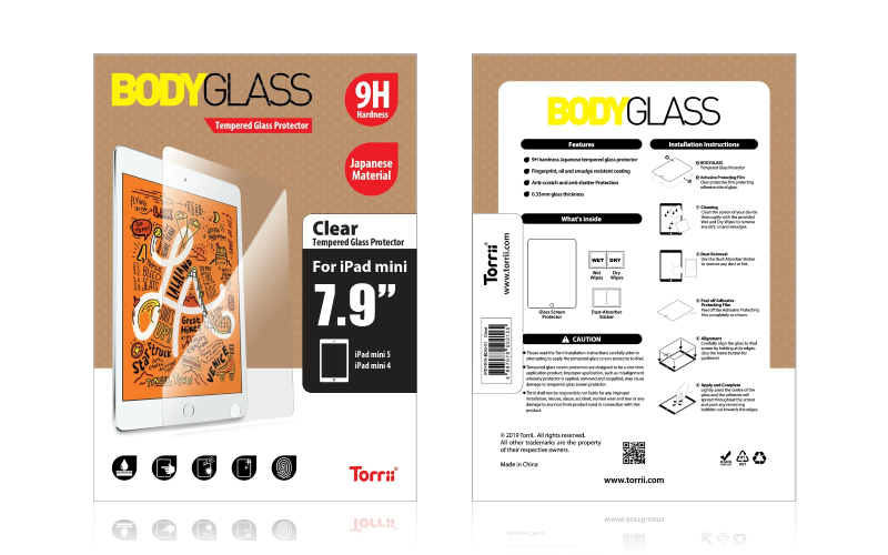 Torrii Bodyglass For iPad Mini 5, 2019 And iPad Mini 4 - Clear