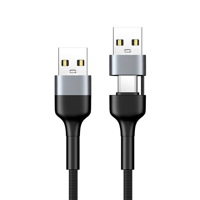 XPower BC24 8-in-1 2-out-of-4 100W Aluminum Alloy Charging Cable, 1.2m - Gray