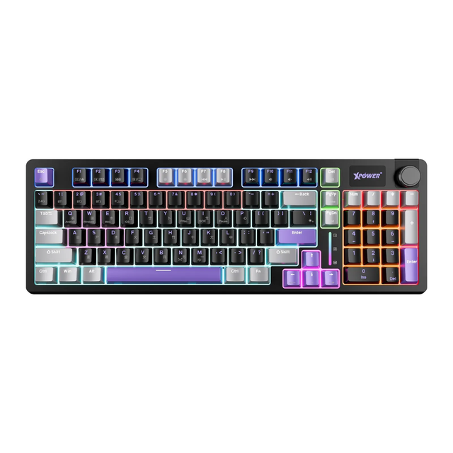 XPower Palles Tri-Mode Hot Swap Axis Mechanical Keyboard - Black