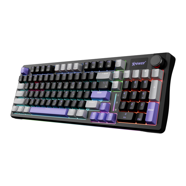 XPower Palles Tri-Mode Hot Swap Axis Mechanical Keyboard - Black