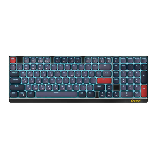 XPower CHARON 98 Keys Tri-mode Wireless Low-profile Mechanical Keyboard - Black