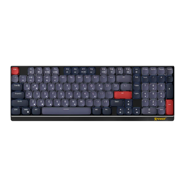 XPower CHARON 98 Keys Tri-mode Wireless Low-profile Mechanical Keyboard - Black